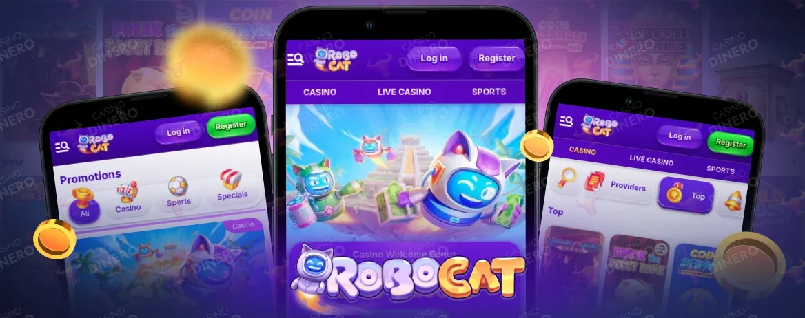 RoboCat mobilalkalmazás funkcióinak és felületének áttekintése
